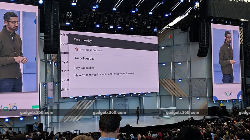 Google I  O 2018 Gmail to Get Smart Compose Using Machine Learning to Offer Word and Phrase Suggestions