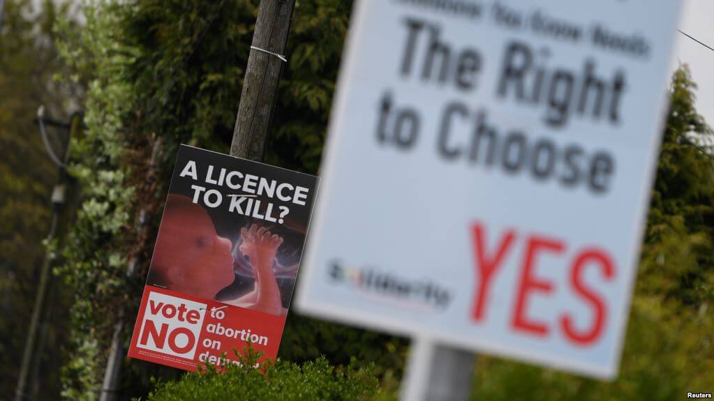 Google said that starting Thursday it would no longer display ads related to the May 25 vote on whether to repeal Ireland's constitutional ban on most abortions