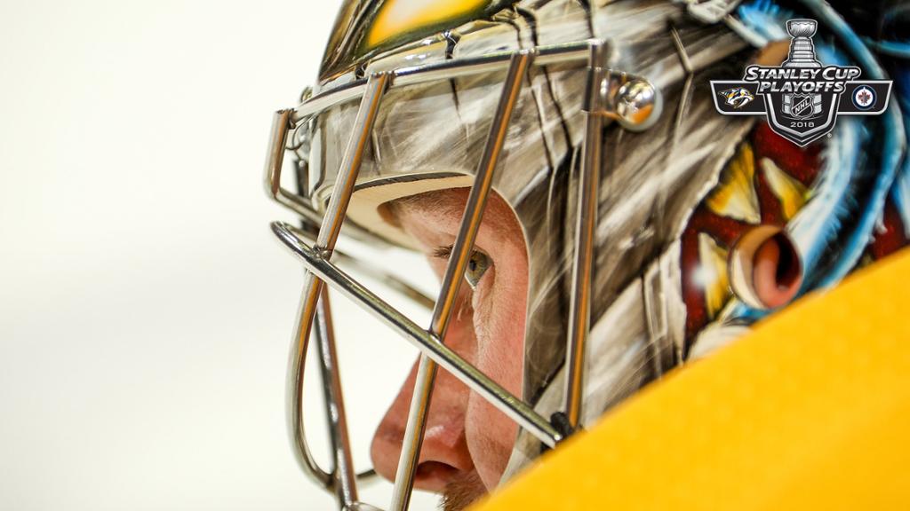 Predators goalie Pekka Rinne pulled from Game 7 against Jets