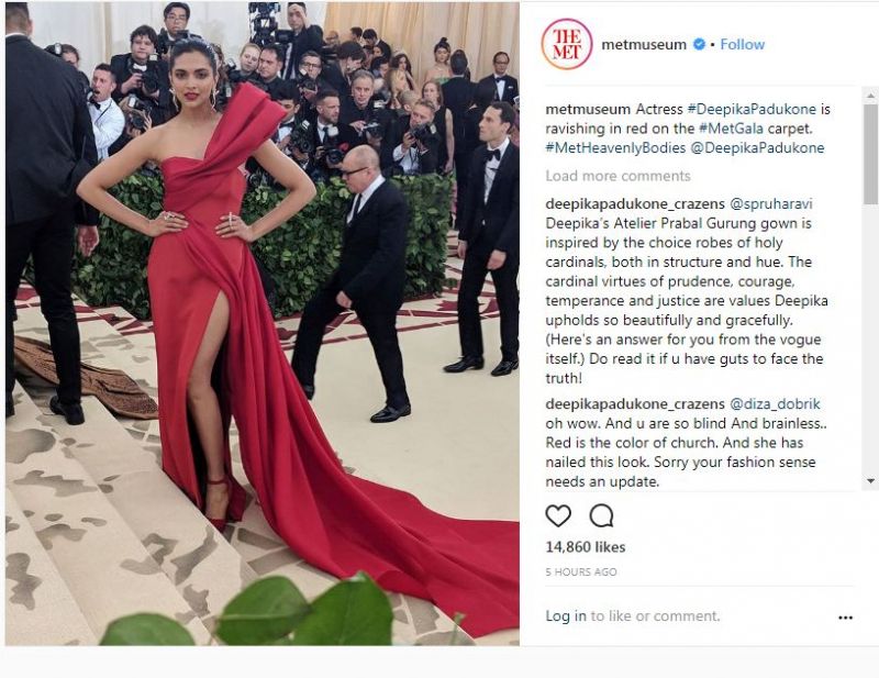 Pics! Deepika Padukone Priyanka Chopra rock in red carpet of Met Gala 2018