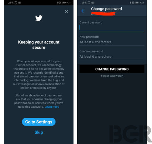 Bug in system, Twitter asks users to change password