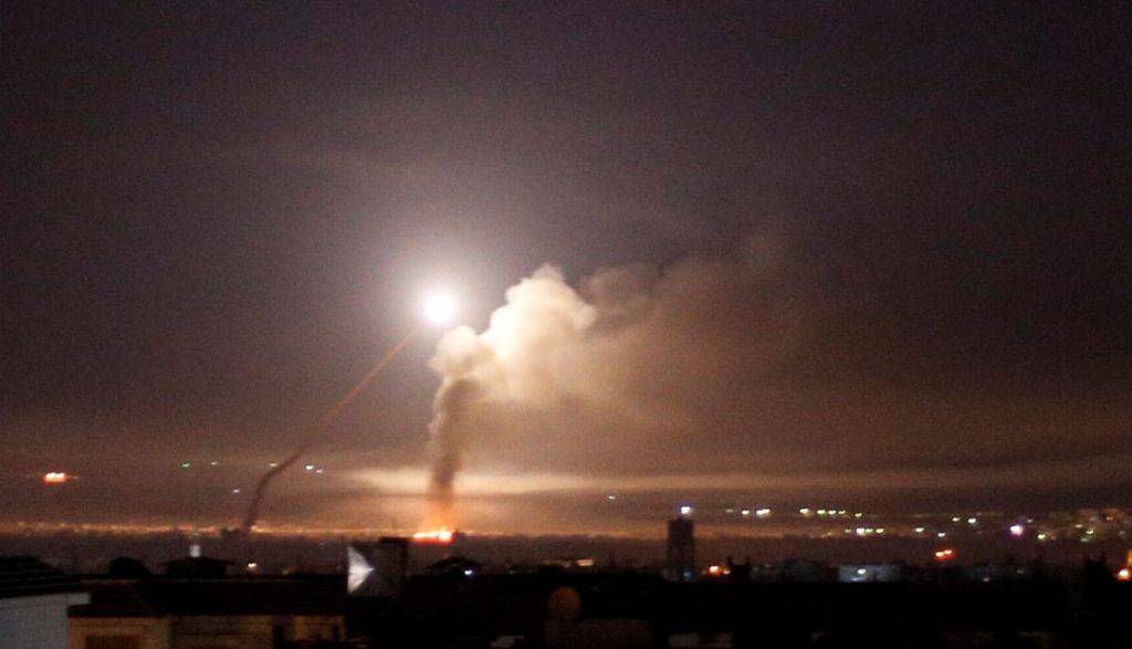 Missile fire from Damascus Syria