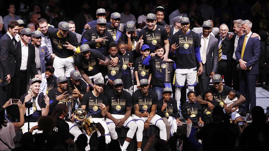 NBA Warriors sweep Cavs claim 3rd title in 4 years