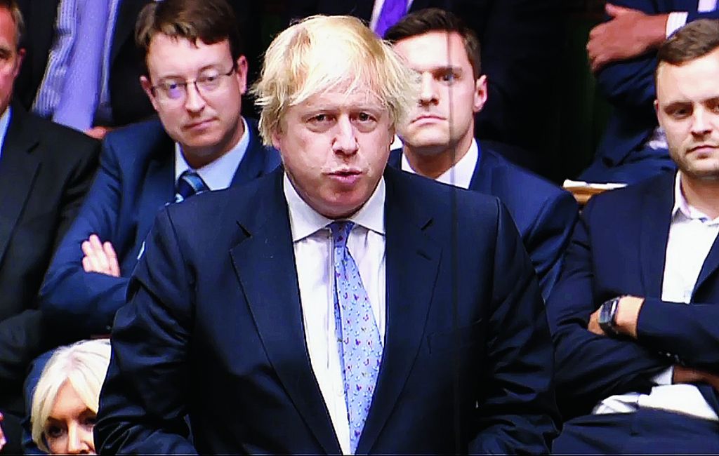 Boris Johnson speaks at the House of Commons on Wednesday