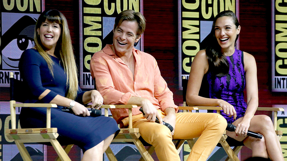 Patty Jenkins Chris Pine and Gal Gadot'Wonder Woman&#039 film panel Comic Con International San Diego USA- 21 Jul 2018