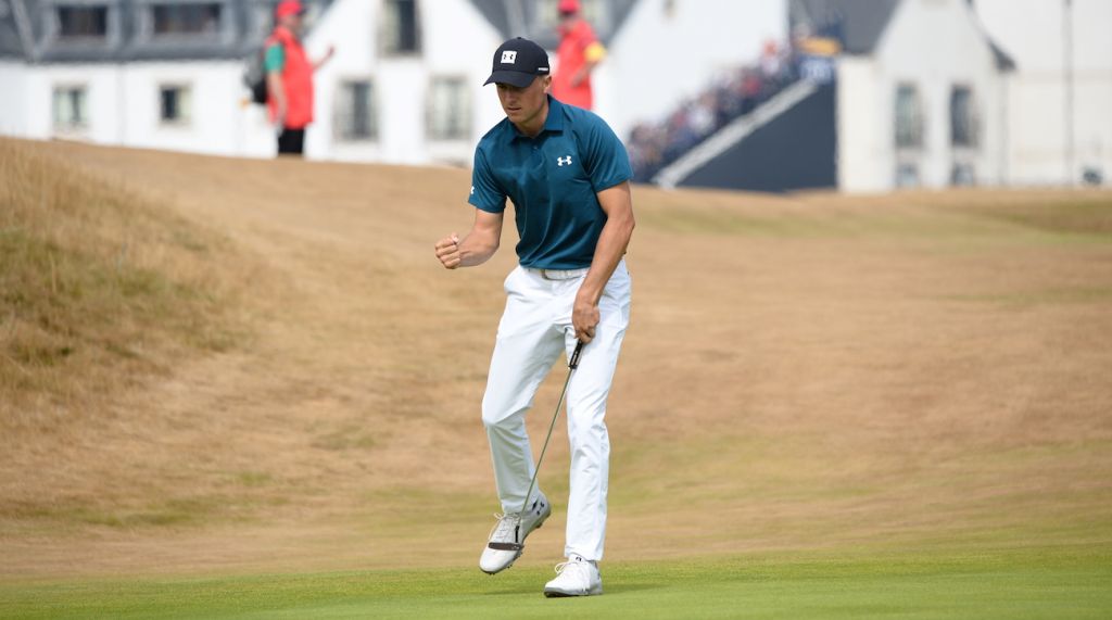 Jordan Spieth is one good round away from defending his British Open crown and a fourth major title