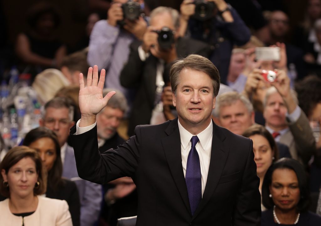 Supreme Court nominee Judge Brett Kavanaugh is sworn in before the Senate Judiciary Committee during his Supreme Court confirmation hearing in the Hart Senate Office Building on Capitol Hill on Sept. 4 2018