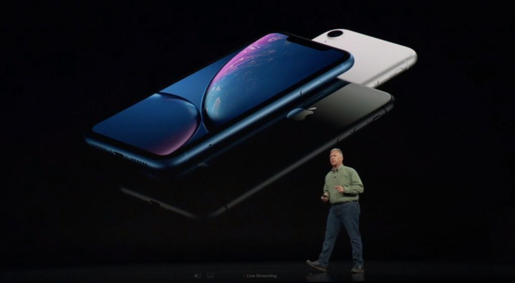 The new iPhone XR gets revealed by Phil Schiller