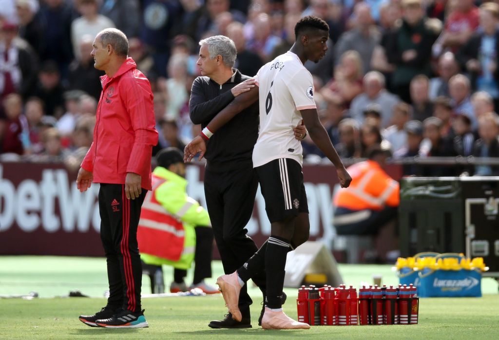 Pogba was once again subbed off during the West Ham game. Image PA Images
