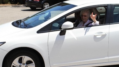 The oldest driver in the world gets the car for free