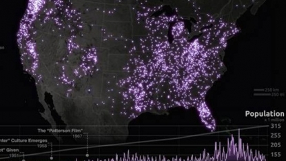 A Map That Has Every Bigfoot Sighting Chalked Out