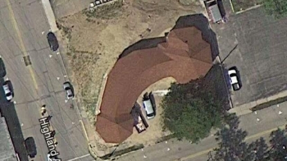 Church shape is like a penis, seen on Google earth