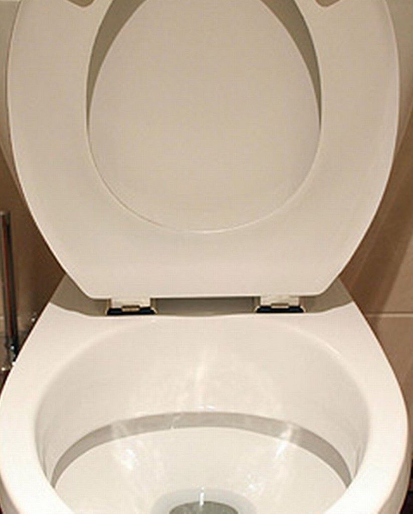 A standard home in which toilet is fixed in between kitchen1