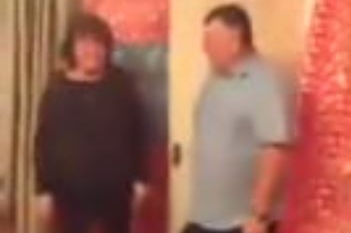 Watch a hilarious moment when the son has covered the room in wrapping paper