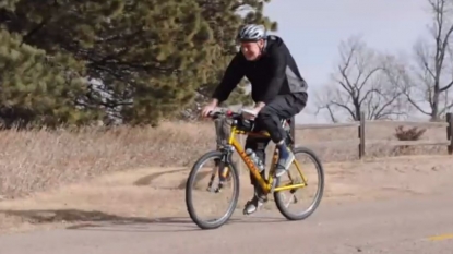 High Speed Wind pushes the cyclist into backward direction