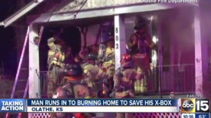 Man returned to burning home to save his game console