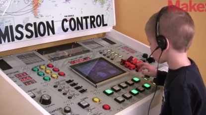 Father built an amazing mission control desk for his son to study