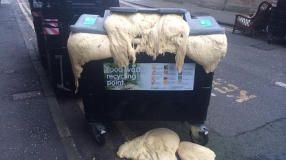 Pizza worker left pizza dough in a bin for the whole night