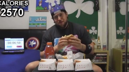 Man ate 11 burgers in one sitting in a challenge