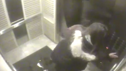 Girl saved her dog in an heroic act after the leash stuck in elevator