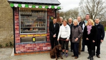 Incredible giant vending machine that offers over 80 items including cereal, washing powder and shampoo