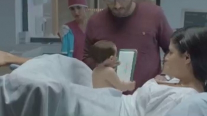 The new born became the tech genius in the advert gone viral