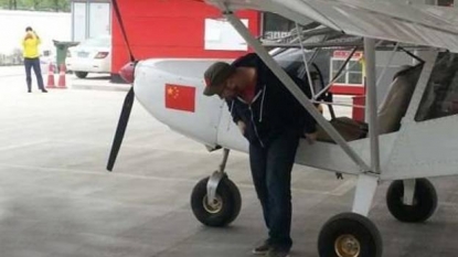 A pilot landed his plane on petrol pump because it was out of fuel