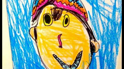 Cute portrait made by a kid went viral after his unfortunate death