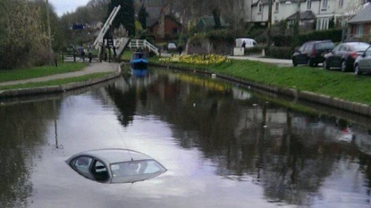 Man parked his car and went to pub and when he came back he found his car in the canal