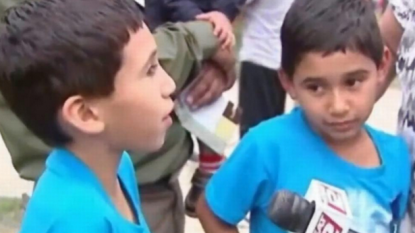 Seven year old twins brother fought bravely to save their baby brother