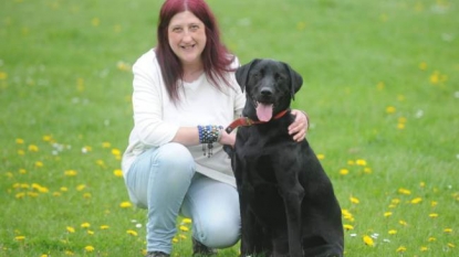 Dog who had fear of going outside, finally can go after a physiologist helped him