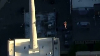 Daredevil jumped from the 45th floor of building with a jetpack