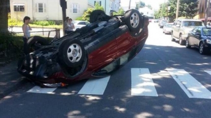 Teen flipped his car during learning session