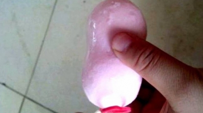 An ice cream that looks like a condom, attracting criticism