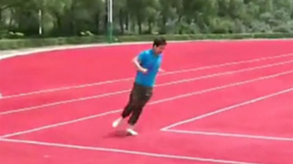 And then Chinese official designed a running track with ‘right angled’ corner