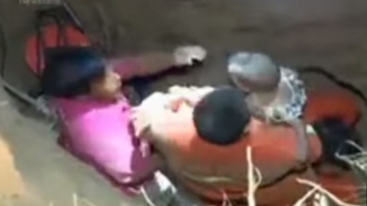 Toddler was rescued by emergency services from 20ft deep hole