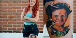 Famous Robin William’s fan paid a tribute to him by getting a giant tattoo on her thigh