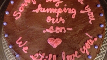 Mother baked a cake to apologize after she caught her son ‘dry humping’