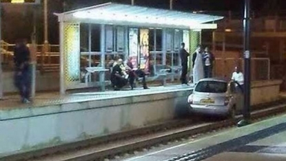 Man was arrested for parking his car on tram’s track