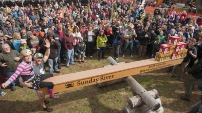 Couple who is going to marry in near future has won the ‘Wife-Carrying-Race’