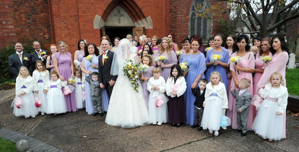 Bride wanted to break the world record of most number of bridesmaid – unfortunately this was far behind the record