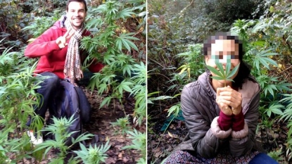 Couple discovered the cannabis farm while they were on romantic walk in a park