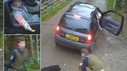 Dog thieves got caught in the CCTV while they were on their job