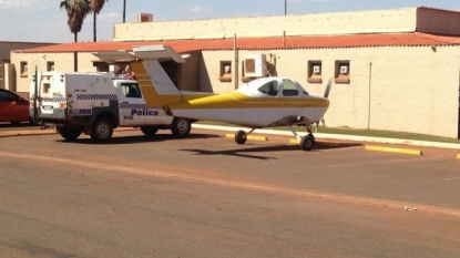 Man parks his ‘light weight plane’ outside a pub before going to have a drink