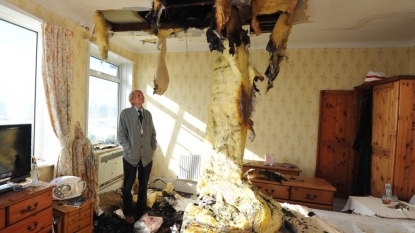 Old man’s home got struck with lightning just after a year of burglary