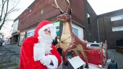 Santa even have to follow the road rules