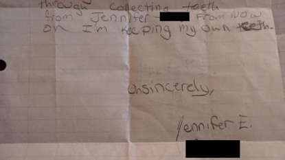 Woman found the hilarious letter which she wrote at the age of nine to the tooth fairy