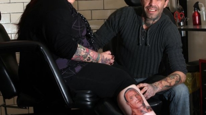 Wrestler ‘The Rock’ liked the tattoo of him inked at the leg of a woman