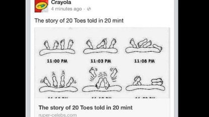 Hackers hacked the Crayola’s Facebook page and posted some adult content