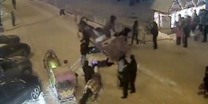 Three shoppers were hospitalized because of the runaway horse